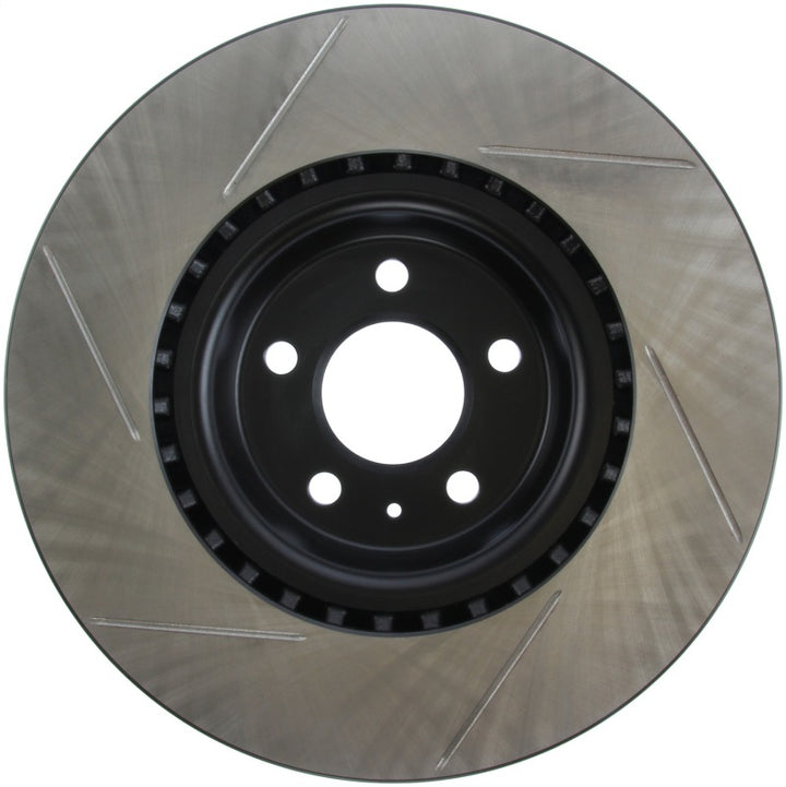 StopTech Power Slot 12 Audi A6 Quattro/11-12 A7 Quattro / 7/11-13 S4 Front Left Slotted Rotor - Bull Strap