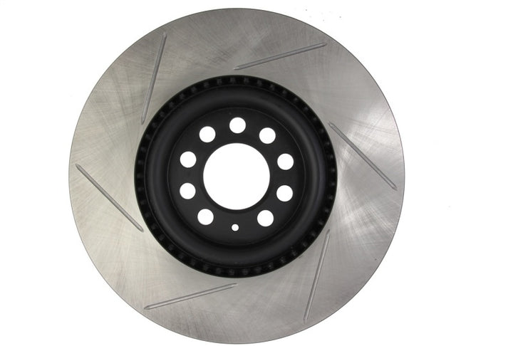 StopTech Power Slot 3/99-06 Audi TT/00-06 TT Quattro / 03-05 VW Golf GTi Left Front Slotted Rotor - Bull Strap