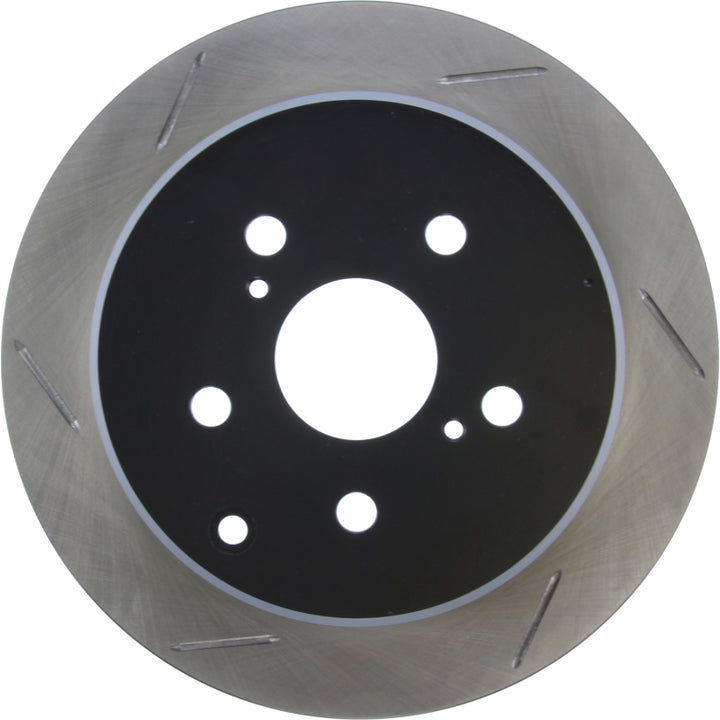 StopTech Power Slot 86-92 Supra ALL Rear Right SportStop Slotted Rotor - Bull Strap
