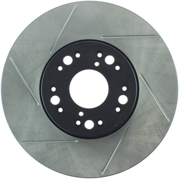 StopTech Power Slot 93-05 Lexus GS Series / 00-05 IS300 / 93-94 LS Series Front Right Slotted Rotor - Bull Strap