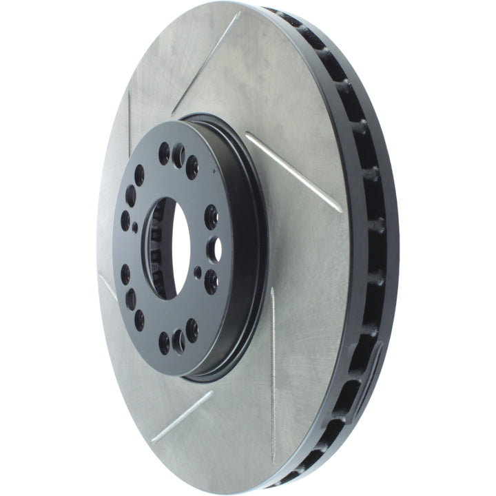 StopTech Power Slot 93-05 Lexus GS Series / 00-05 IS300 / 93-94 LS Series Front Right Slotted Rotor - Bull Strap