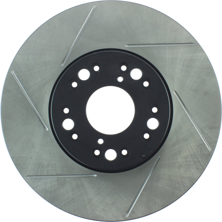 StopTech Power Slot 93-05 Lexus GS Series / 00-05 IS300 / 93-94 LS Series Front Right Slotted Rotor - Bull Strap