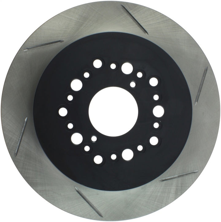 StopTech Power Slot 93-94 Lexus LS Series / 95-00 LS400 / 92-00 SC 400 Rear Left Slotted Rotor - Bull Strap