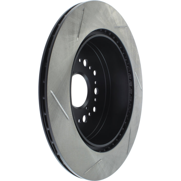 StopTech Power Slot 93-94 Lexus LS Series / 95-00 LS400 / 92-00 SC 400 Rear Left Slotted Rotor - Bull Strap
