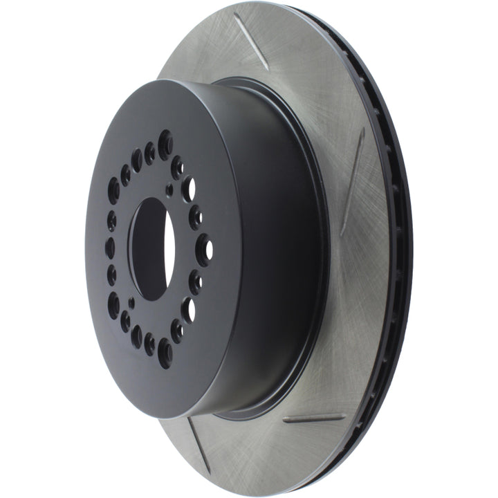 StopTech Power Slot 93-94 Lexus LS Series / 95-00 LS400 / 92-00 SC 400 Rear Left Slotted Rotor - Bull Strap