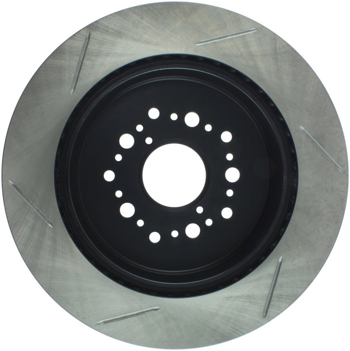 StopTech Power Slot 93-94 Lexus LS Series / 95-00 LS400 / 92-00 SC 400 Rear Left Slotted Rotor - Bull Strap