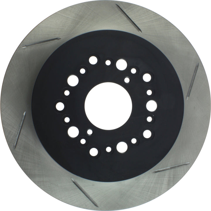StopTech Power Slot 93-94 Lexus LS Series / 95-00 LS400 / 92-00 SC 400 Rear Left Slotted Rotor - Bull Strap