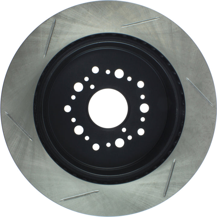 StopTech Power Slot 93-94 Lexus LS Series / 95-00 LS400 / 92-00 SC 400 Rear Left Slotted Rotor - Bull Strap