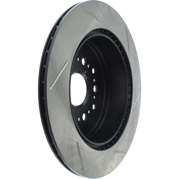 StopTech Power Slot 93-94 Lexus LS Series / 95-00 LS400 / 92-00 SC 400 Rear Right Slotted Rotor - Bull Strap
