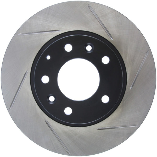 StopTech Power Slot 93-95 Mazda RX-7 SportStop Slotted Front Left Rotor - Bull Strap