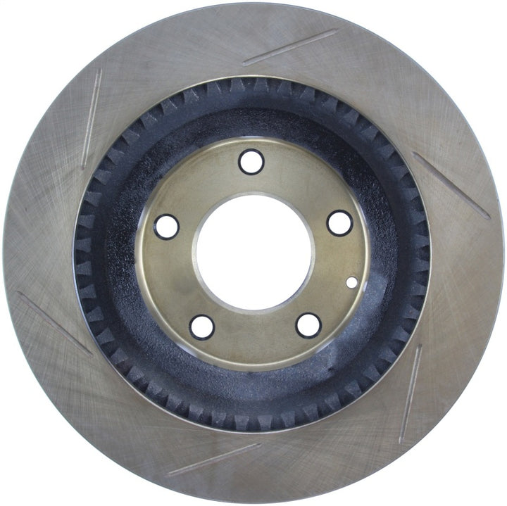StopTech Power Slot 93-95 Mazda RX-7 SportStop Slotted Rear Left Rotor - Bull Strap