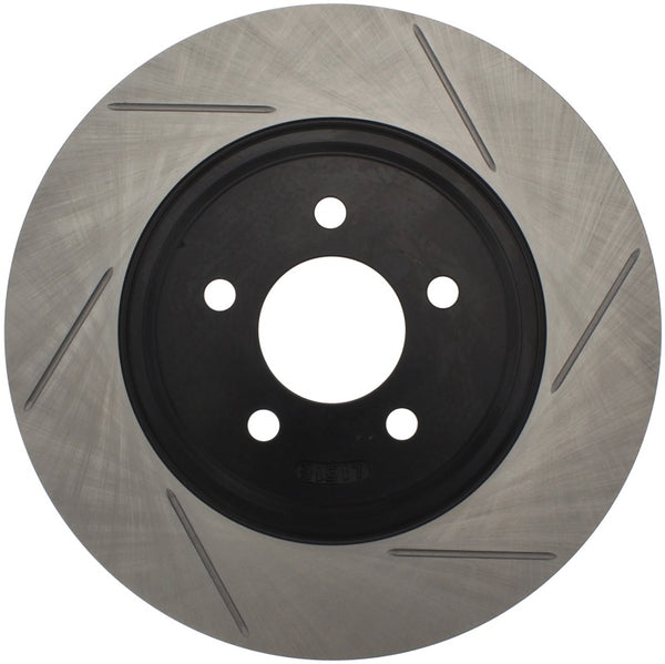 StopTech Power Slot 94-04 Ford Mustang Front Left Slotted Rotor - Bull Strap