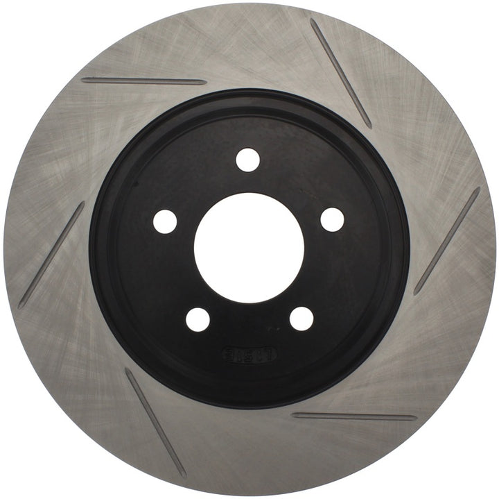 StopTech Power Slot 94-04 Ford Mustang Front Left Slotted Rotor - Bull Strap