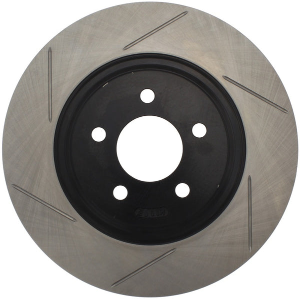 StopTech Power Slot 94-04 Ford Mustang Front Right Slotted Rotor - Bull Strap