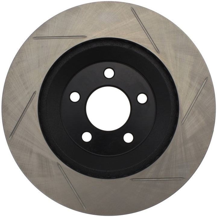StopTech Power Slot 94-04 Ford Mustang Front Right Slotted Rotor - Bull Strap