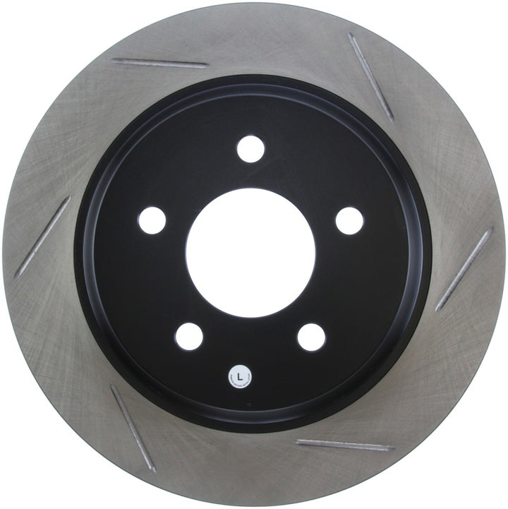 StopTech Power Slot 94-04 Ford Mustang Rear Left Slotted Rotor - Bull Strap