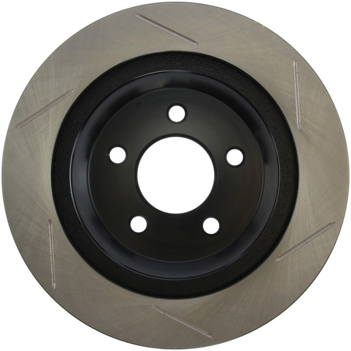 StopTech Power Slot 94-04 Ford Mustang Rear Right Slotted Rotor - Bull Strap