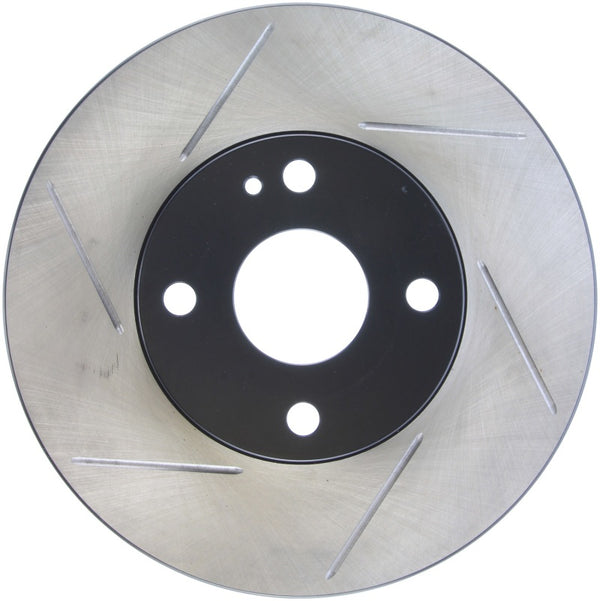 StopTech Power Slot 94-97/99-05 Mazda Miata (01-05 Normal Suspension Only) Slotted Front Right Rotor - Bull Strap