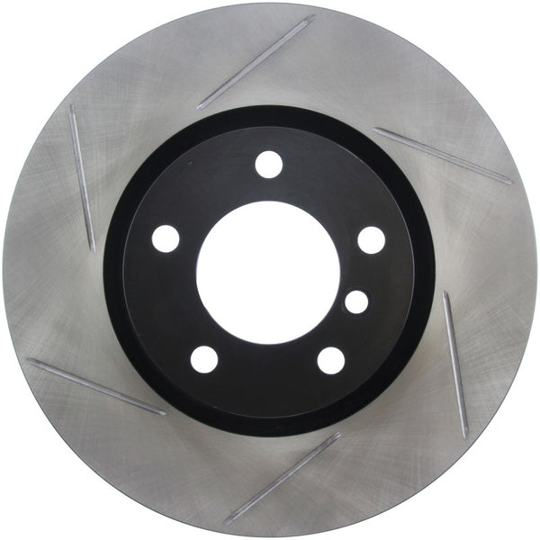 StopTech Power Slot 95-99 BMW M3 E36 / 98-02 Z3 M Series Front Right SportStop Slotted Rotor - Bull Strap