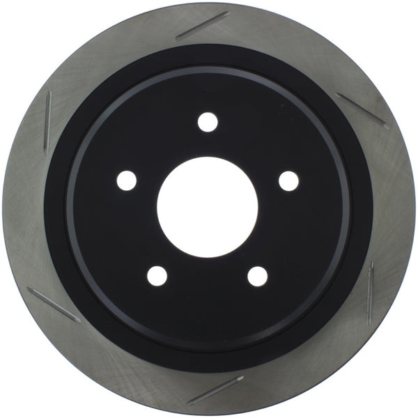 StopTech Power Slot 97-03 C5 Corvette Slotted Right Rear Rotor - Bull Strap