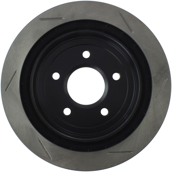 StopTech Power Slot 97-03 C5 Corvette Slotted Right Rear Rotor - Bull Strap