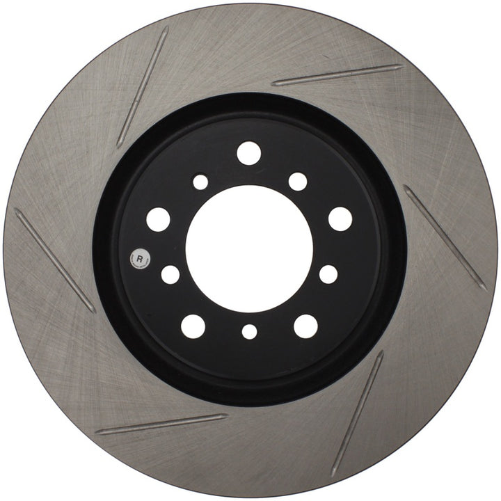 StopTech Power Slot BMW (E46) Front Right Slotted Rotor - Bull Strap