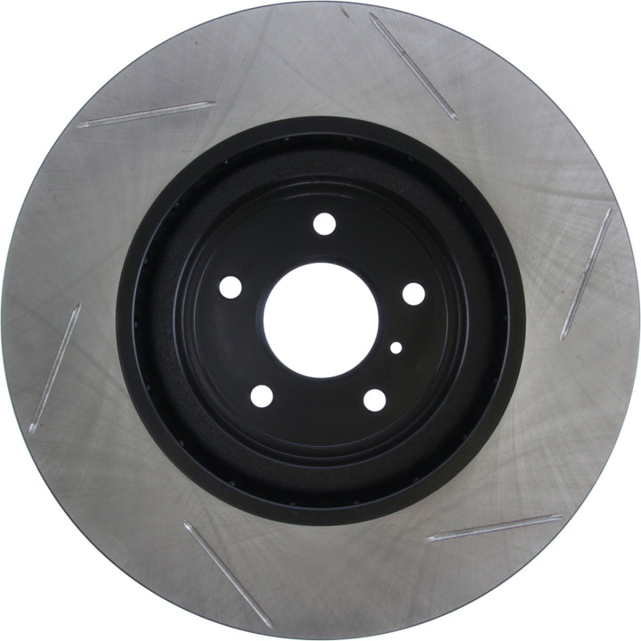 StopTech Power Slot Nissan 370z / Infiniti G37 SportStop Slotted Front Right Rotor - Bull Strap