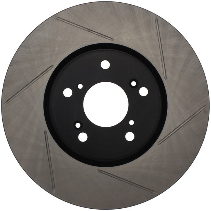 StopTech Power Slot Slotted 04-08 Accura TL (Brembo Caliper) Front Left Rotor - Bull Strap