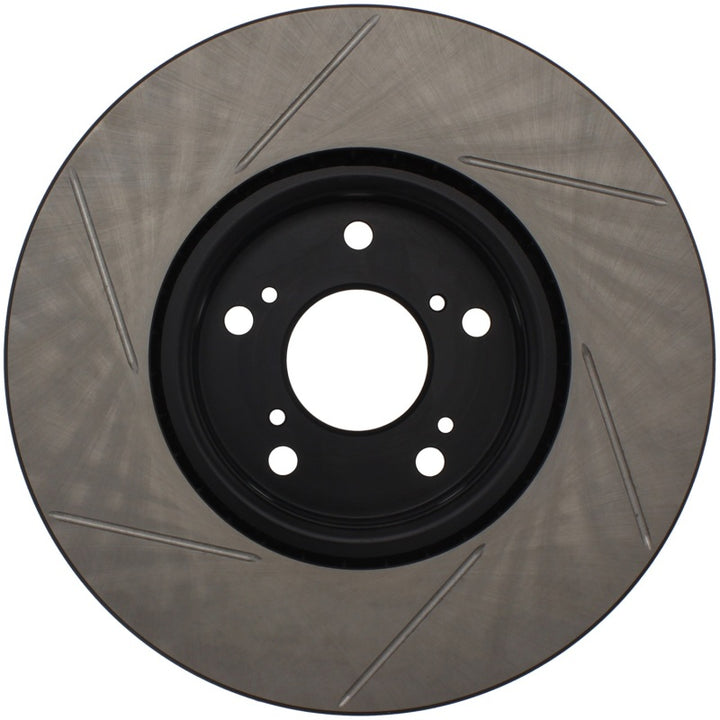StopTech Power Slot Slotted 04-08 Accura TL (Brembo Caliper) Front Left Rotor - Bull Strap