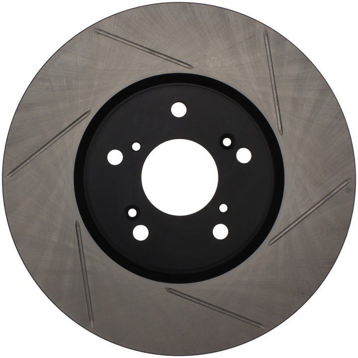 StopTech Power Slot Slotted 04-08 Accura TL (Brembo Caliper) Front Right Rotor - Bull Strap