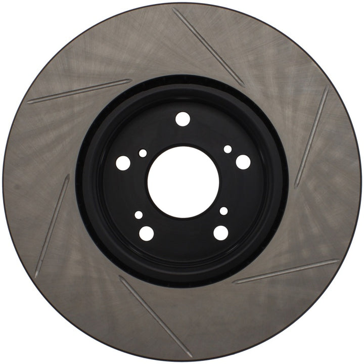 StopTech Power Slot Slotted 04-08 Accura TL (Brembo Caliper) Front Right Rotor - Bull Strap
