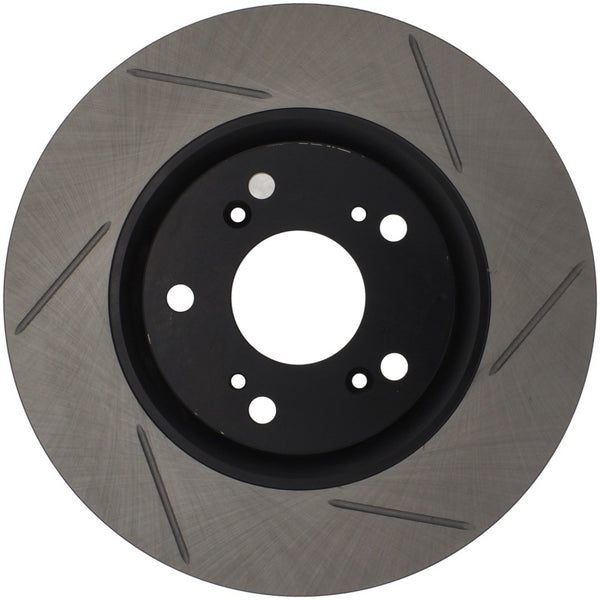 StopTech Power Slot Slotted 06-08 Honda Civic Si Front Left Rotor - Bull Strap