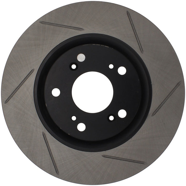 StopTech Power Slot Slotted 06-08 Honda Civic Si Front Left Rotor - Bull Strap