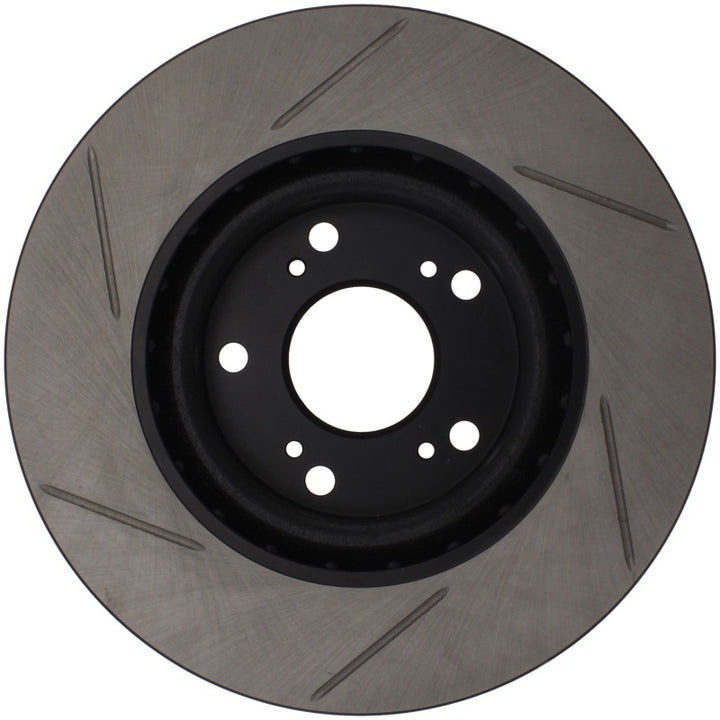 StopTech Power Slot Slotted 06-08 Honda Civic Si Front Left Rotor - Bull Strap