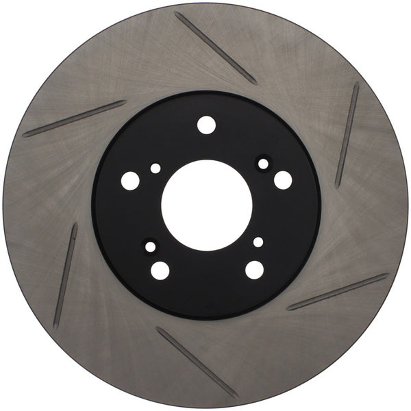 StopTech Power Slot Slotted 99-08 Acura TL (STD Caliper) / 01-03 CL / 04-09 TSX Front Left Rotor - Bull Strap
