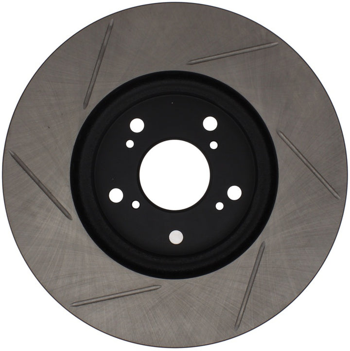 StopTech Power Slot Slotted 99-08 Acura TL (STD Caliper) / 01-03 CL / 04-09 TSX Front Left Rotor - Bull Strap