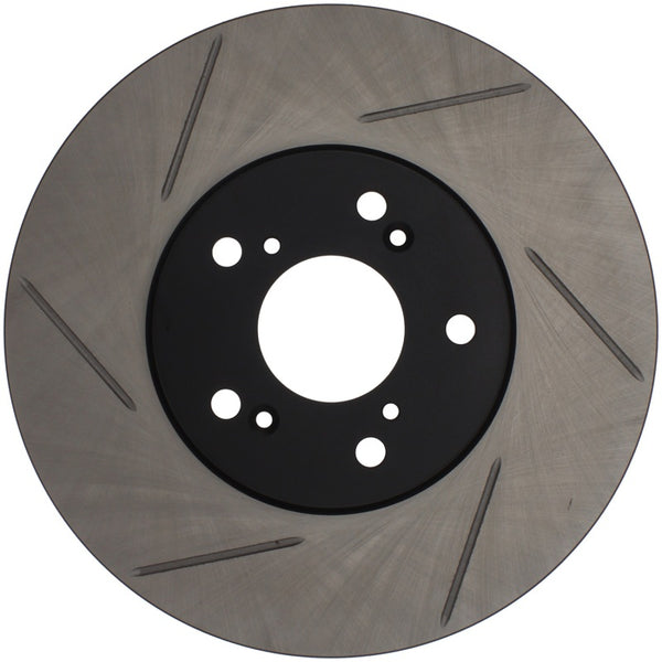 StopTech Power Slot Slotted 99-08 Acura TL (STD Caliper) / 01-03 CL / 04-09 TSX Front Right Rotor - Bull Strap