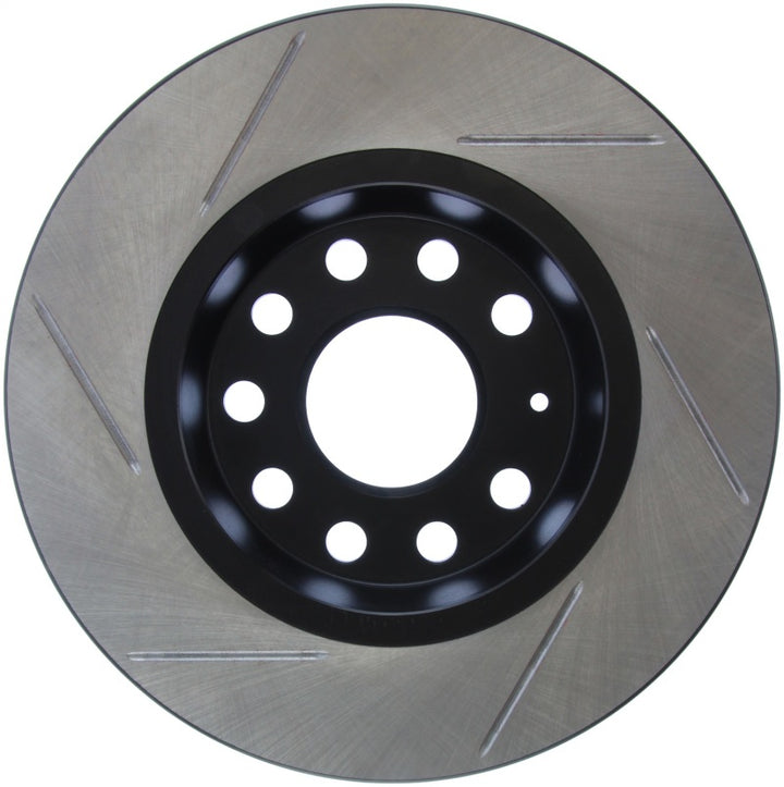 StopTech Power Slot Volkswagen GTI Rear Left Slotted Rotor - Bull Strap