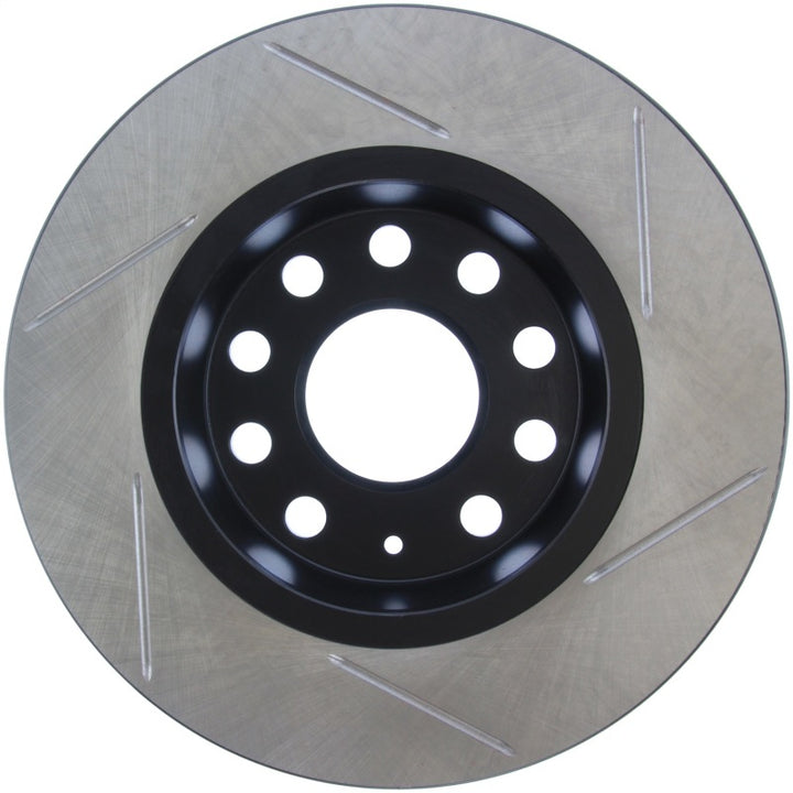 StopTech Power Slot Volkswagen GTI Rear Right Slotted Rotor - Bull Strap