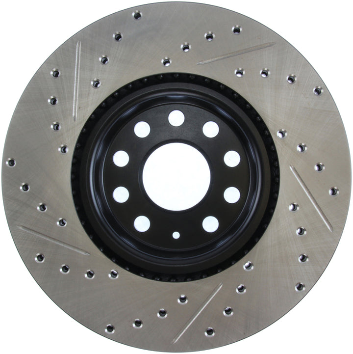 StopTech Slotted & Drilled Sport Brake Rotor - Bull Strap