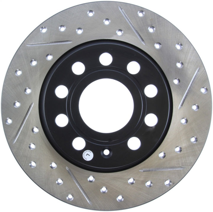 StopTech Slotted & Drilled Sport Brake Rotor - Bull Strap