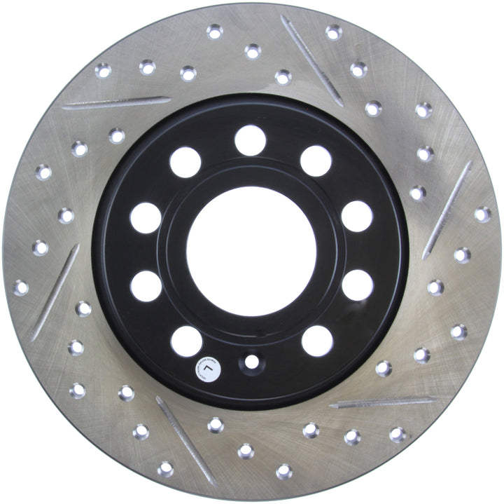 StopTech Slotted & Drilled Sport Brake Rotor - Bull Strap