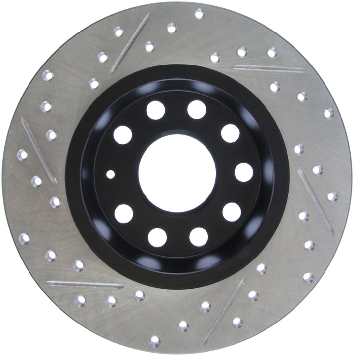 StopTech Slotted & Drilled Sport Brake Rotor - Bull Strap