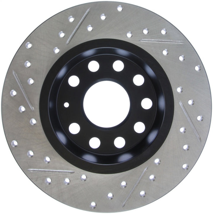StopTech Slotted & Drilled Sport Brake Rotor - Bull Strap