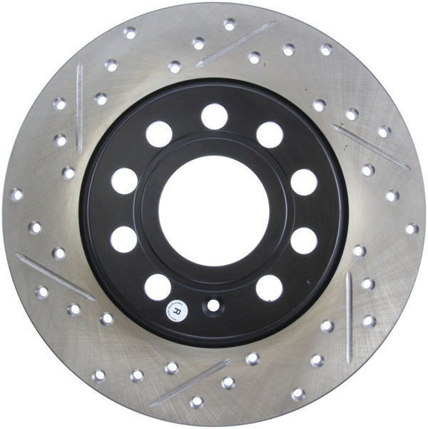 StopTech Slotted & Drilled Sport Brake Rotor - Bull Strap