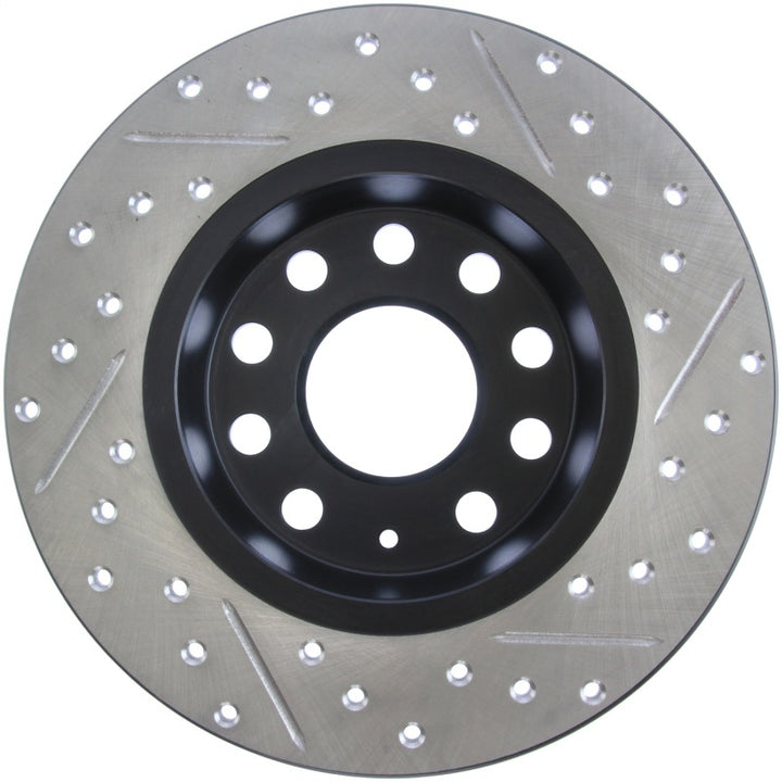StopTech Slotted & Drilled Sport Brake Rotor - Bull Strap