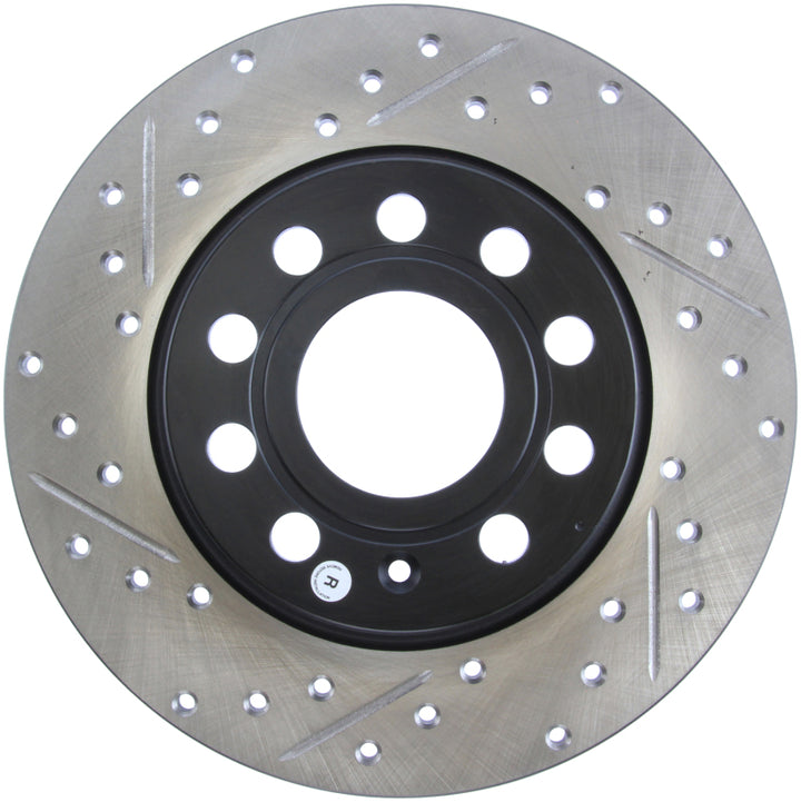 StopTech Slotted & Drilled Sport Brake Rotor - Bull Strap