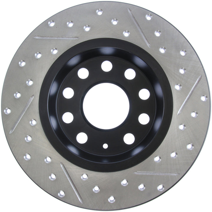 StopTech Slotted & Drilled Sport Brake Rotor - Bull Strap