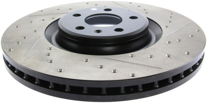 StopTech Slotted & Drilled Sport Brake Rotor - Bull Strap