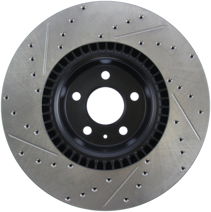 StopTech Slotted & Drilled Sport Brake Rotor - Bull Strap